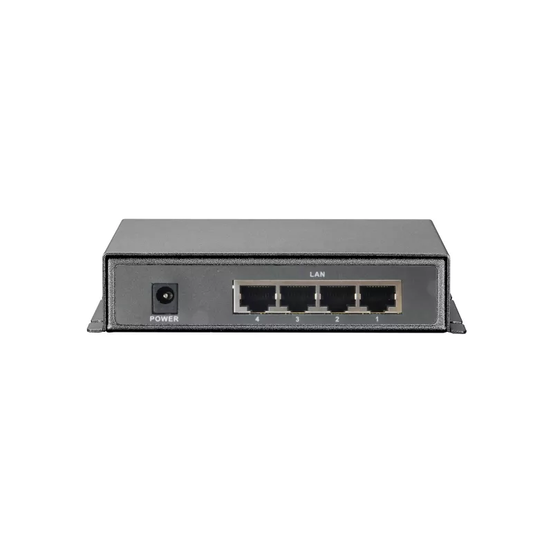 LevelOne 5-pordine kiire Ethernet PoE-lüliti, 4 PoE-väljundit, 120 W, toiteadapter kaasas