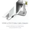 StarTech.com 8-tolline HDMI-DVI-D videokaabli adapter – HDMI isane DVI emasele