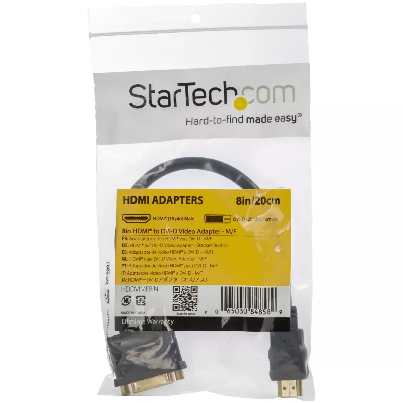 StarTech.com 8-tolline HDMI-DVI-D videokaabli adapter – HDMI isane DVI emasele