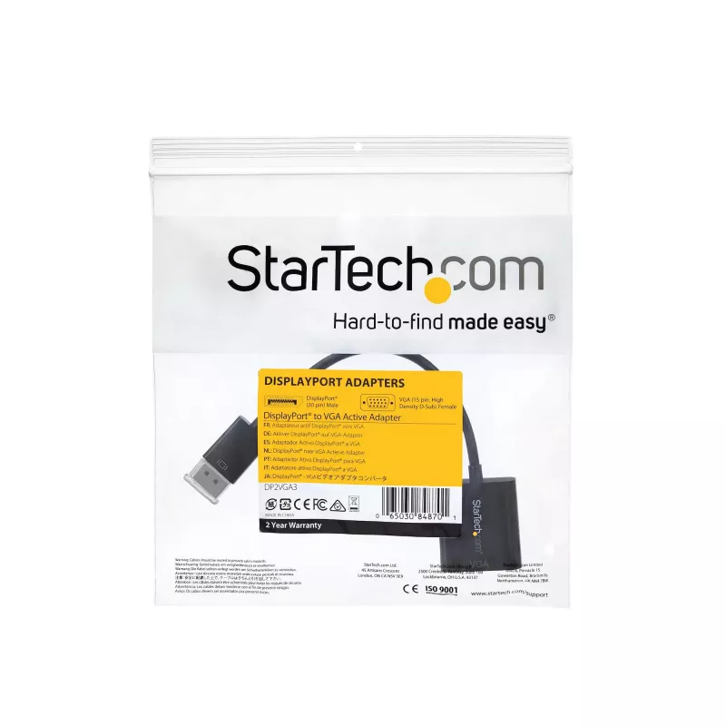 StarTech.com DisplayPort-VGA-adapter – aktiivne DP-VGA-muundur – 1080p video – DP/DP++-allikas VGA-kuvarikaablile – DP-VGA-adapteri dongel digitaal-analoog – DP 1.2 VGA-le