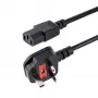 StarTech.com 10ft (3 m) Ühendkuningriigi arvuti toitekaabel, 18AWG, BS 1363 kuni C13, 10A 250V, must asendus vahelduvvoolu toitejuhe, veekeetja juhe / UK toitejuhe, arvuti toiteploki kaabel, teleri/kuvari toitekaabel