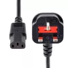 StarTech.com 10ft (3 m) Ühendkuningriigi arvuti toitekaabel, 18AWG, BS 1363 kuni C13, 10A 250V, must asendus vahelduvvoolu toitejuhe, veekeetja juhe / UK toitejuhe, arvuti toiteploki kaabel, teleri/kuvari toitekaabel