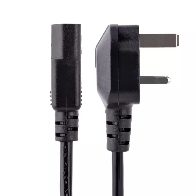 StarTech.com 10ft (3 m) Ühendkuningriigi arvuti toitekaabel, 18AWG, BS 1363 kuni C13, 10A 250V, must asendus vahelduvvoolu toitejuhe, veekeetja juhe / UK toitejuhe, arvuti toiteploki kaabel, teleri/kuvari toitekaabel