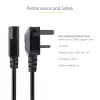 StarTech.com 10ft (3 m) Ühendkuningriigi arvuti toitekaabel, 18AWG, BS 1363 kuni C13, 10A 250V, must asendus vahelduvvoolu toitejuhe, veekeetja juhe / UK toitejuhe, arvuti toiteploki kaabel, teleri/kuvari toitekaabel