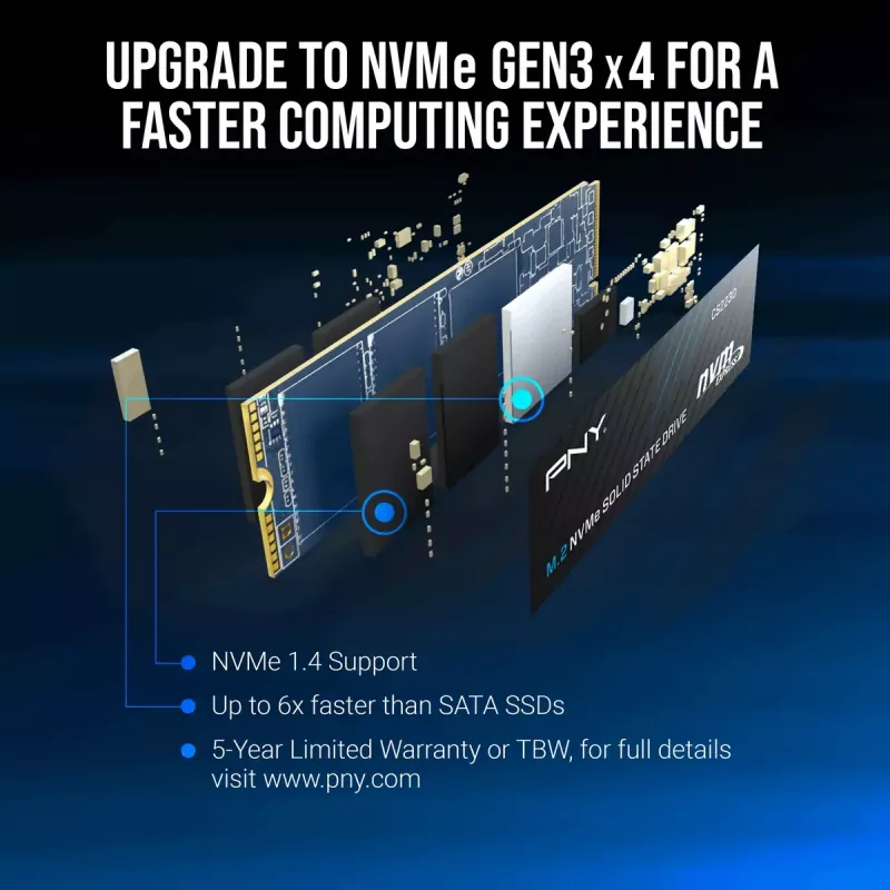 SSD-ketas PNY 1 TB M.2 PCI Express 3.0 NVMe CS2230