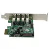 StarTech.com 4-pordiline PCI Express PCIe SuperSpeed USB 3.0 kontrollerkaardi adapter koos UASP-ga – SATA toide