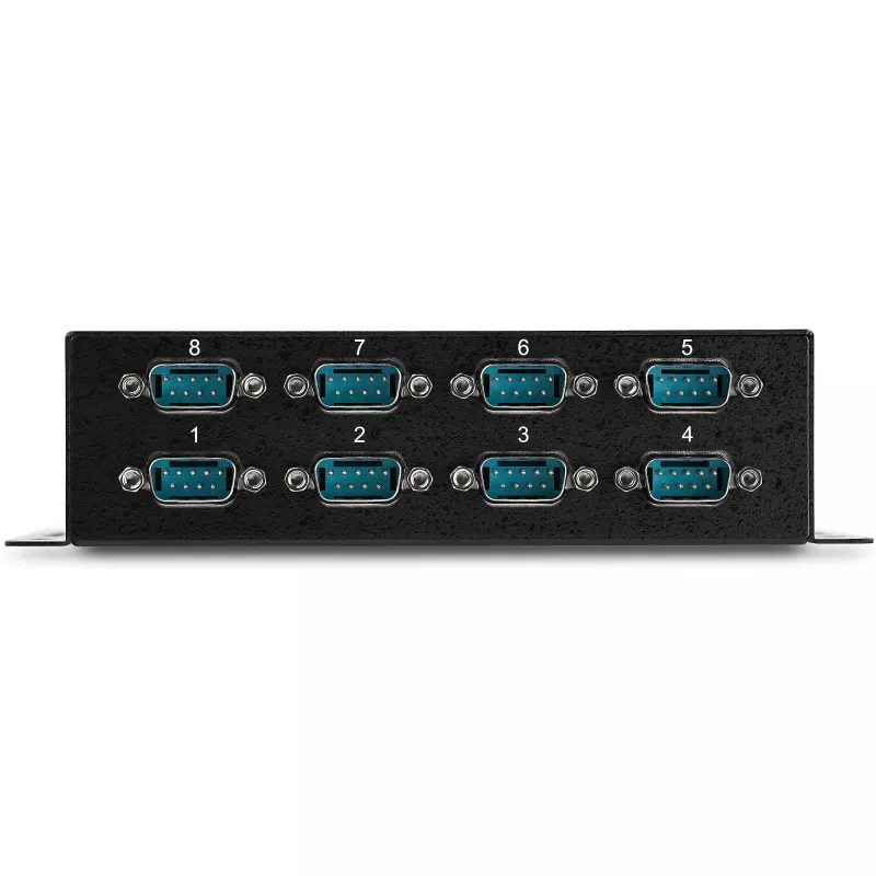StarTech.com 8-Pordiline USB-DB9 RS232 Jadaliidese Adapteri Jaotur – Tööstuslik DIN Siinile ja Seinale Paigaldatav