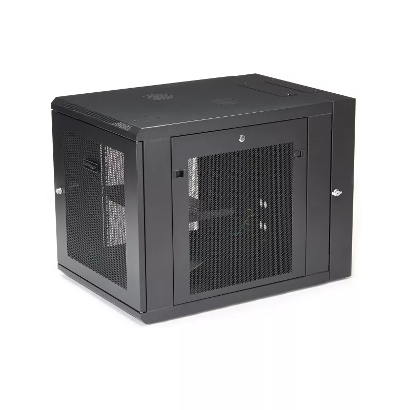 StarTech.com 4-postiga 12U seinakinnitusega võrgukapp 1U riiuliga, 19-tolline hingedega seinale kinnitatav serveririiul andmete / AV / elektroonika / arvutiseadmete jaoks, paindlik ventileeritav riiulikorpus