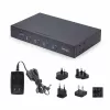 StarTech.com 4-pordiline KM-lüliti hiire lülitusfunktsiooniga, USB-lüliti klaviatuurile/hiirele, 3,5 mm/USB-heli, välisseadmete jagamine 4 arvutile, TAA-vastavuses