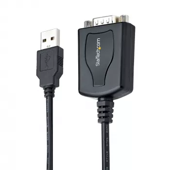 StarTech.com 3 jala (1 m) USB jadaväline kaabel koos COM-pordi säilitusega, DB9 isane RS232 USB-muunduriks, USB jadaväline adapter PLC/Printer/Scanner jaoks, Prolific kiibistik, Windows/Mac