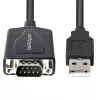 StarTech.com 3 jala (1 m) USB jadaväline kaabel koos COM-pordi säilitusega, DB9 isane RS232 USB-muunduriks, USB jadaväline adapter PLC/Printer/Scanner jaoks, Prolific kiibistik, Windows/Mac
