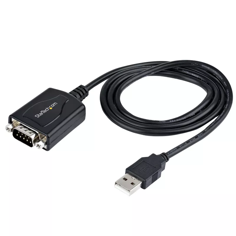 StarTech.com 3 jala (1 m) USB jadaväline kaabel koos COM-pordi säilitusega, DB9 isane RS232 USB-muunduriks, USB jadaväline adapter PLC/Printer/Scanner jaoks, Prolific kiibistik, Windows/Mac