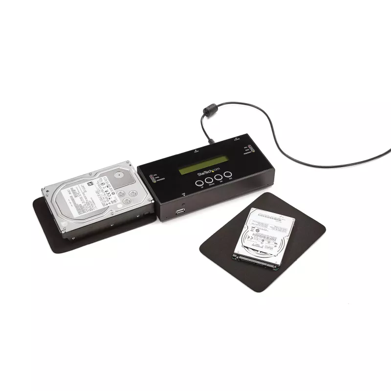 StarTech.com 1:1 iseseisev kõvaketta dubleerija ja kustutaja, SAS ja SATA HDD/SSD kloonija/kopeerija, kõvaketta dubleerija ja puhastaja, LCD-ekraan, TAA-ühilduv