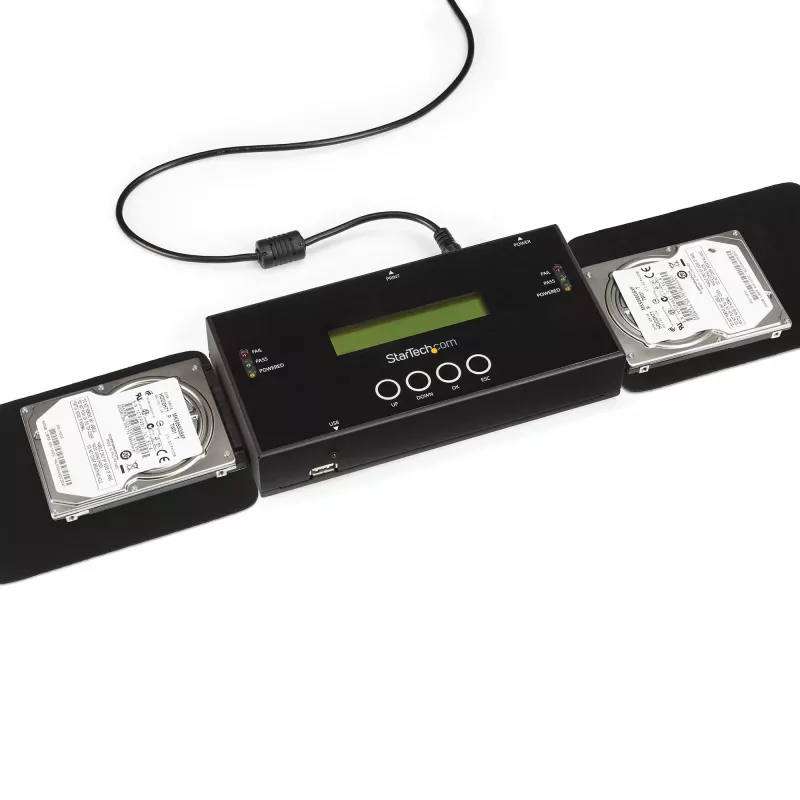 StarTech.com 1:1 iseseisev kõvaketta dubleerija ja kustutaja, SAS ja SATA HDD/SSD kloonija/kopeerija, kõvaketta dubleerija ja puhastaja, LCD-ekraan, TAA-ühilduv