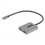StarTech.com USB-C to Dual HDMI MST HUB - Dual HDMI 4K 60Hz - USB Type C multi monitori adapter sülearvutile 1ft/30cm kaabliga - DP 1.4 multi-stream-transpordi jaotur - USB-C HDMI jaotur