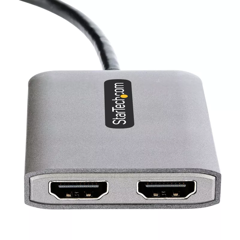 StarTech.com USB-C to Dual HDMI MST HUB - Dual HDMI 4K 60Hz - USB Type C multi monitori adapter sülearvutile 1ft/30cm kaabliga - DP 1.4 multi-stream-transpordi jaotur - USB-C HDMI jaotur