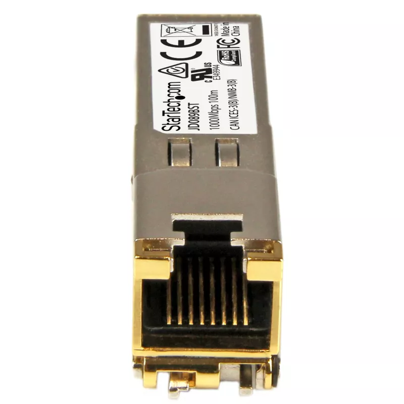 StarTech.com HP JD089B ühilduv SFP transiiver moodul - 10/100/1000BASE-TX~HPE JD089B ühilduv SFP moodul - 1000BASE-T - SFP RJ45 Cat6/Cat5e - 1GE Gigabit Ethernet SFP - RJ-45 100m - HPE 5820AF, 12500, 5500