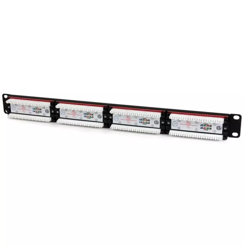 StarTech.com 24-pordiline 1U racki paigaldatav Cat 6 110 patch-paneel