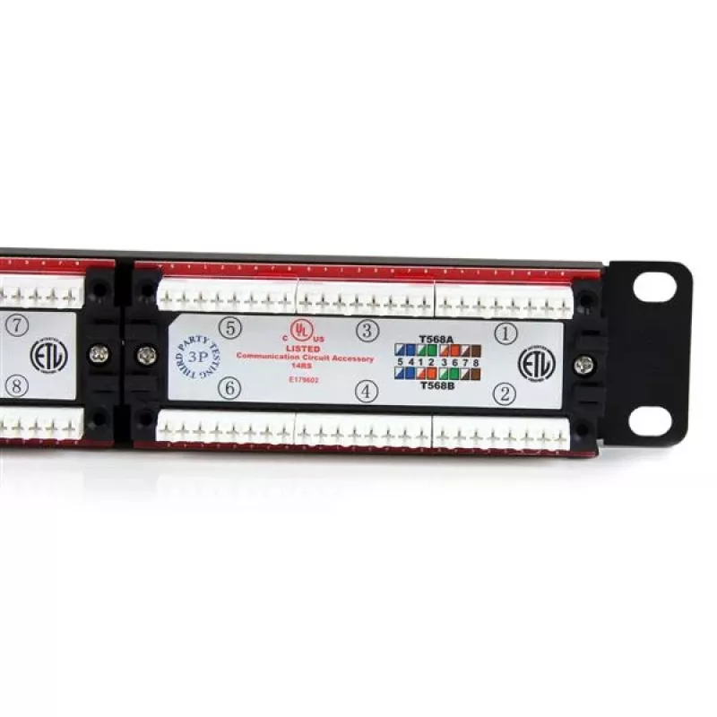 StarTech.com 24-pordiline 1U racki paigaldatav Cat 6 110 patch-paneel