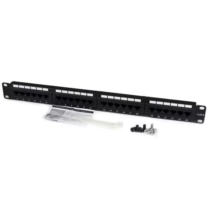 StarTech.com 24-pordiline 1U racki paigaldatav Cat 6 110 patch-paneel