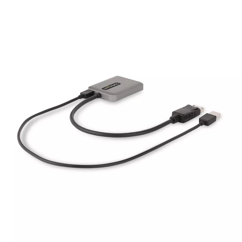 StarTech.com 2-pordine DisplayPort MST jaotur, kahekordne 4K 60 Hz, DP - 2x DisplayPort monitoriadapter, DP 1.4 mitme monitori videoadapter, sisseehitatud 1 jala (30 cm) kaabel, USB-toitega, ainult Windowsile