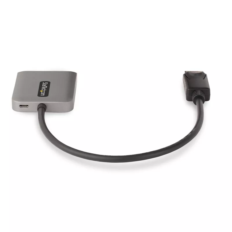 StarTech.com 2-pordine DisplayPort MST jaotur, kahekordne 4K 60 Hz, DP - 2x DisplayPort monitoriadapter, DP 1.4 mitme monitori videoadapter, sisseehitatud 1 jala (30 cm) kaabel, USB-toitega, ainult Windowsile