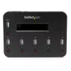 StarTech.com eraldiseisev 1 kuni 5 USB-mälupulga dubleerija ja kustutaja, mitme USB-mälupulga kopeerija, süsteemi- ja faili- ning kogu ketta kopeerimine kiirusega 1,5 GB/min, ühe- ja 3-käiguline kustutamine, LCD-ekraan - TAA