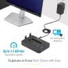 StarTech.com eraldiseisev 1 kuni 5 USB-mälupulga dubleerija ja kustutaja, mitme USB-mälupulga kopeerija, süsteemi- ja faili- ning kogu ketta kopeerimine kiirusega 1,5 GB/min, ühe- ja 3-käiguline kustutamine, LCD-ekraan - TAA