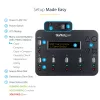 StarTech.com eraldiseisev 1 kuni 5 USB-mälupulga dubleerija ja kustutaja, mitme USB-mälupulga kopeerija, süsteemi- ja faili- ning kogu ketta kopeerimine kiirusega 1,5 GB/min, ühe- ja 3-käiguline kustutamine, LCD-ekraan - TAA