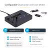 StarTech.com eraldiseisev 1 kuni 5 USB-mälupulga dubleerija ja kustutaja, mitme USB-mälupulga kopeerija, süsteemi- ja faili- ning kogu ketta kopeerimine kiirusega 1,5 GB/min, ühe- ja 3-käiguline kustutamine, LCD-ekraan - TAA