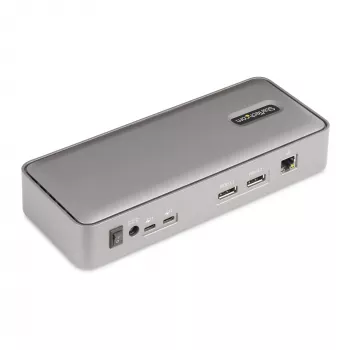 StarTech.com kahe sülearvuti USB-C KVM-dokkimisjaam, kahe monitori 4K 60Hz DisplayPort-dokk, 5-pordiline USB-jaotur, GbE, 90W/45W toiteedastus kahele sülearvutile, Windows/Mac, 2-host KVM-dokk - TAA