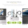 StarTech.com kahe sülearvuti USB-C KVM-dokkimisjaam, kahe monitori 4K 60Hz DisplayPort-dokk, 5-pordiline USB-jaotur, GbE, 90W/45W toiteedastus kahele sülearvutile, Windows/Mac, 2-host KVM-dokk - TAA