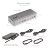 StarTech.com kahe sülearvuti USB-C KVM-dokkimisjaam, kahe monitori 4K 60Hz DisplayPort-dokk, 5-pordiline USB-jaotur, GbE, 90W/45W toiteedastus kahele sülearvutile, Windows/Mac, 2-host KVM-dokk - TAA