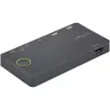 StarTech.com 2 pordiga hübriidne USB-A + HDMI ja USB-C KVM-lüliti - üks 4K 60 Hz HDMI 2.0 monitor - kompaktne laua- ja/või sülearvuti HDMI KVM-lüliti - USB siinitoitel - Thunderbolt 3 ühilduv