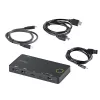 StarTech.com 2 pordiga hübriidne USB-A + HDMI ja USB-C KVM-lüliti - üks 4K 60 Hz HDMI 2.0 monitor - kompaktne laua- ja/või sülearvuti HDMI KVM-lüliti - USB siinitoitel - Thunderbolt 3 ühilduv
