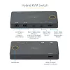 StarTech.com 2 pordiga hübriidne USB-A + HDMI ja USB-C KVM-lüliti - üks 4K 60 Hz HDMI 2.0 monitor - kompaktne laua- ja/või sülearvuti HDMI KVM-lüliti - USB siinitoitel - Thunderbolt 3 ühilduv