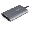 StarTech.com Thunderbolt–Dual-DisplayPort-adapter DP 1.4, kahe 4K 60 Hz või ühe 8K/5K Thunderbolt–DP-muundur, 2x DisplayPort-kuvarivideoadapter – Mac ja Windows