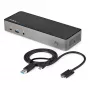 StarTech.com USB-C & USB-A dokk – hübriiduniversaalne kolme monitoriga sülearvuti dokkimisjaam DisplayPort ja HDMI 4K 60Hz – 85 W toiteedastus, 6x USB-jaotur, GbE, heli – USB 3.1 Gen 2 10Gbps – TAA