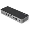 StarTech.com USB-C & USB-A dokk – hübriiduniversaalne kolme monitoriga sülearvuti dokkimisjaam DisplayPort ja HDMI 4K 60Hz – 85 W toiteedastus, 6x USB-jaotur, GbE, heli – USB 3.1 Gen 2 10Gbps – TAA