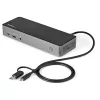 StarTech.com USB-C & USB-A dokk – hübriiduniversaalne kolme monitoriga sülearvuti dokkimisjaam DisplayPort ja HDMI 4K 60Hz – 85 W toiteedastus, 6x USB-jaotur, GbE, heli – USB 3.1 Gen 2 10Gbps – TAA