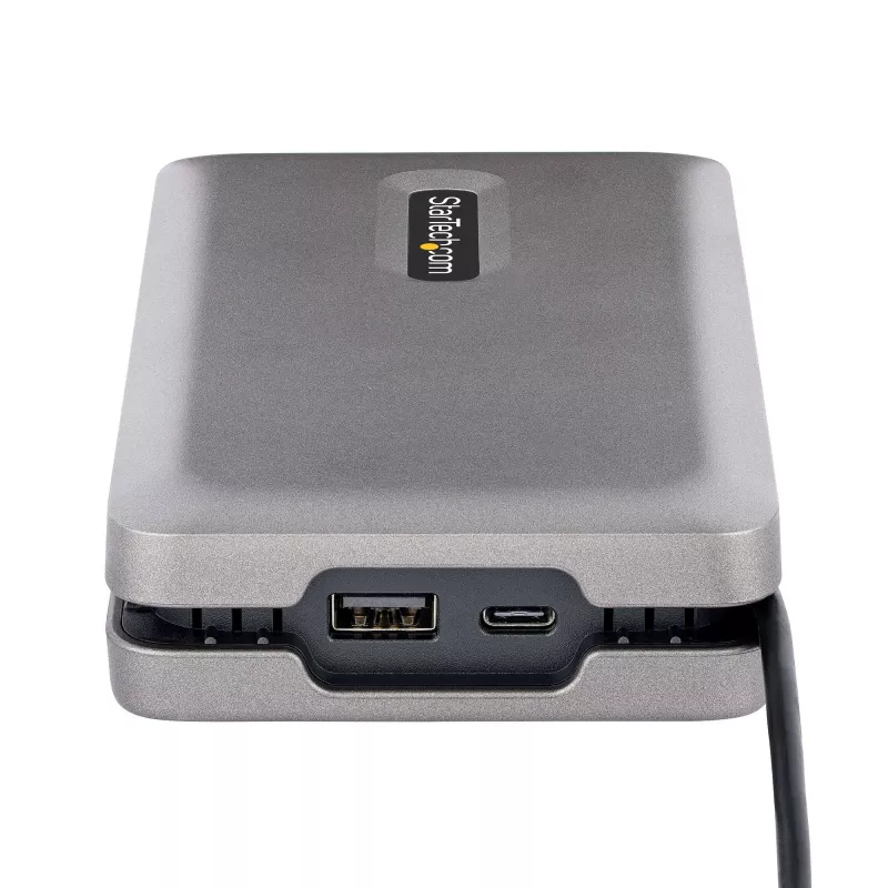 StarTech.com USB-C kahe monitoriga mitmepordiadapter, kuni 4K 60 Hz USB-C DP Alt Mode videoväljund ja HDMI 2.0 või 1080p VGA, 100 W PD läbiv laadimine, USB USB-C minidokk, USB-C dokkimisjaam, MST jaotur