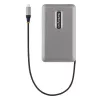 StarTech.com USB-C kahe monitoriga mitmepordiadapter, kuni 4K 60 Hz USB-C DP Alt Mode videoväljund ja HDMI 2.0 või 1080p VGA, 100 W PD läbiv laadimine, USB USB-C minidokk, USB-C dokkimisjaam, MST jaotur