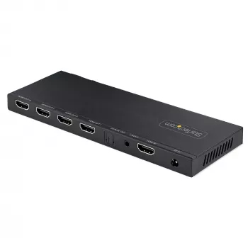 StarTech.com 4-pordiline HDMI-jaotur, 4K 60Hz HDMI 2.0 video, 4K HDMI-jaotur koos sisseehitatud skaleerijaga, HDMI-jaotur 1 sisend 4 väljundit, 3,5 mm/optiline heliport, HDMI kuvari/väljundi jaotur