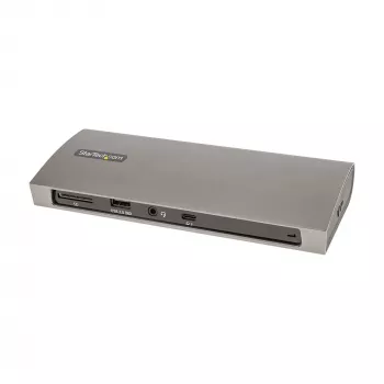 StarTech.com Thunderbolt 4 dokk, 96W toiteedastus, üks 8K/kaks monitori 4K 60Hz, 3xTB4/USB4 porti, 4xUSB-A, SD, GbE, Thunderbolt 4 dokkimisjaam Windowsile või TB3 MacBookile, 0,8m kaabel