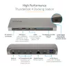 StarTech.com Thunderbolt 4 dokk, 96W toiteedastus, üks 8K/kaks monitori 4K 60Hz, 3xTB4/USB4 porti, 4xUSB-A, SD, GbE, Thunderbolt 4 dokkimisjaam Windowsile või TB3 MacBookile, 0,8m kaabel