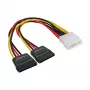 InLine sisemine toite Y-kaabel 1x 5,25 tolli / 2x SATA toide 0,20 m