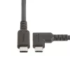 StarTech.com 3ft (1m) Robustne nurga-USB-C kaabel, USB 3.2 Gen 2 (10 Gbps), täisfunktsionaalne USB-C–USB-C andmeedastuskaabel, 4K 60Hz DP Alt Mode, 100W toiteedastus – 90-kraadine USB USB-C kaabel