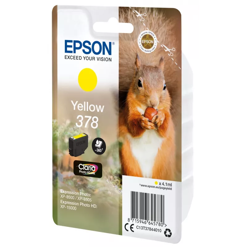 Kassett Epson 378 Kollane 360 lehekülge Tint C13T37844010