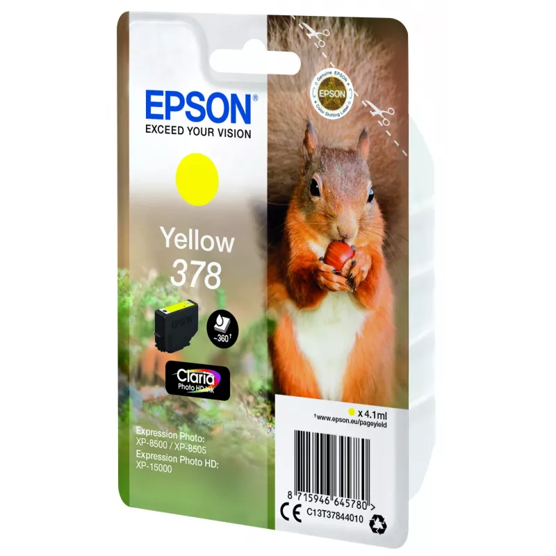 Kassett Epson 378 Kollane 360 lehekülge Tint C13T37844010