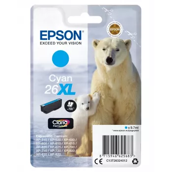 Epson Polar bear Singlepack tsüaan 26XL Claria Premium Ink